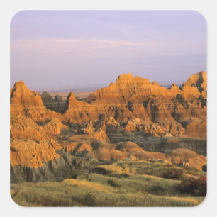 Sticker Carré Parc national de Badlands dans le Dakota du Sud