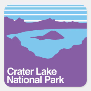 Sticker Carré Parc national de Crater Lake