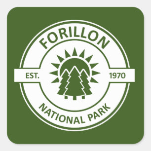 Sticker Carré Parc national de Forillon Sun Trees