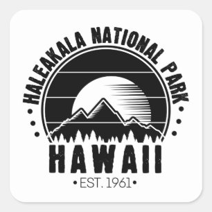 Sticker Carré Parc national de Haleakala Hawaii USA