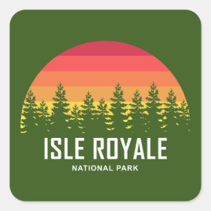 Sticker Carré Parc national de l'Isle Royale
