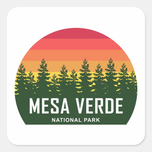 Sticker Carré Parc national de Mesa Verde (Devant)