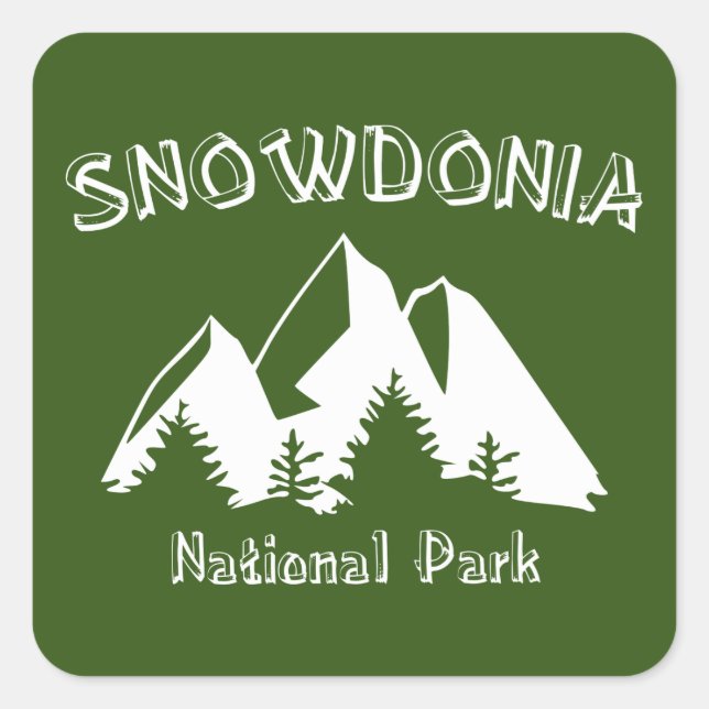 Sticker Carré Parc national de Snowdonia (Devant)
