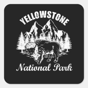 Sticker Carré Parc national de Yellowstone