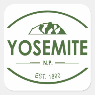 Sticker Carré Parc national de Yosemite