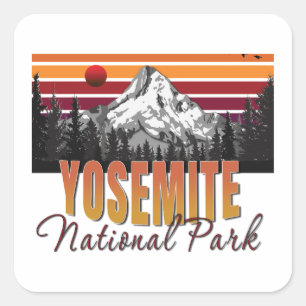 Sticker Carré Parc national de Yosemite