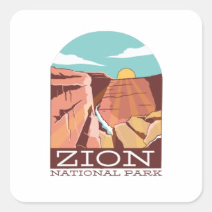 Sticker Carré Parc national de Zion