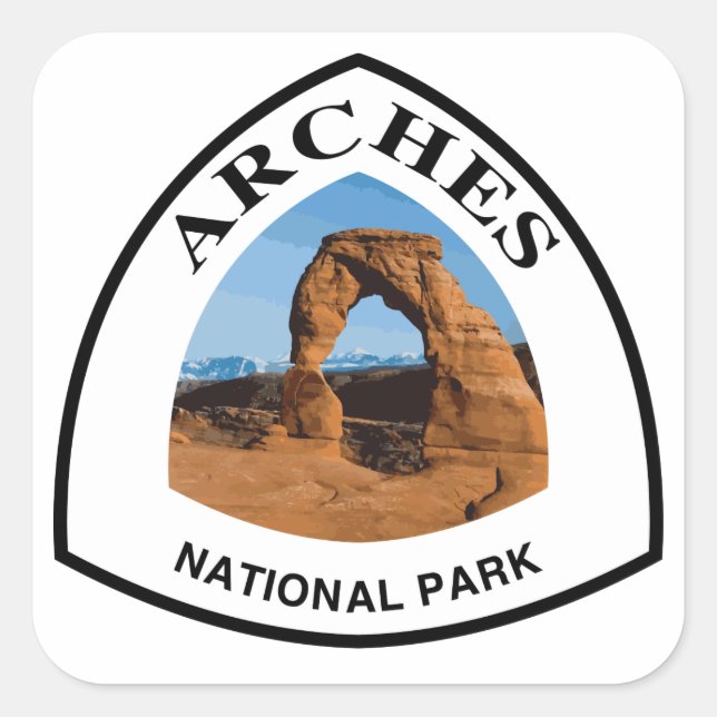 Sticker Carré Parc national des Arches (Devant)