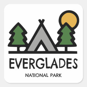 Sticker Carré Parc national des Everglades