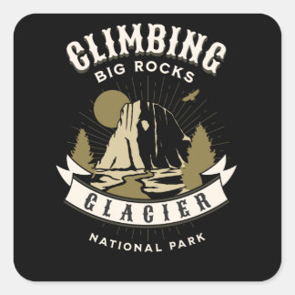 Sticker Carré Parc national des Glaciers Montana