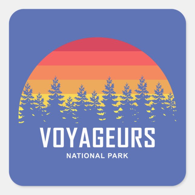 Sticker Carré Parc national des Voyageurs (Devant)