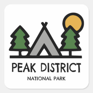 Sticker Carré Parc national du district de Peak