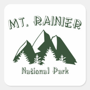 Sticker Carré Parc national du Mont-Rainier