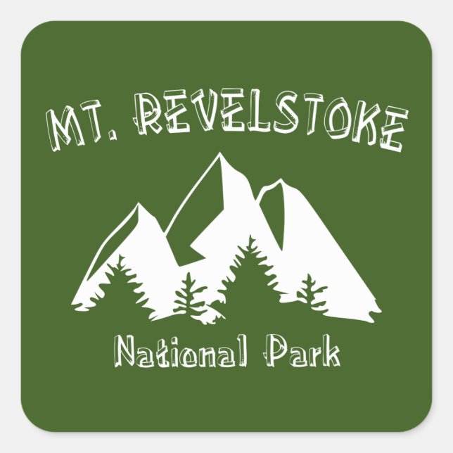 Sticker Carré Parc national du Mont-Revelstoke (Devant)