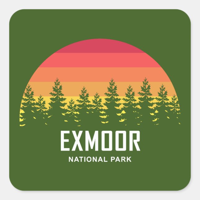Sticker Carré Parc national Exmoor (Devant)
