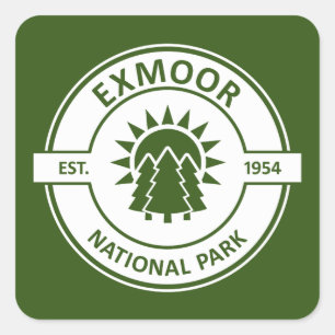 Sticker Carré Parc national Exmoor Sun Trees