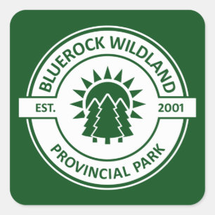 Sticker Carré Parc provincial Bluerock Wildland Sun Trees