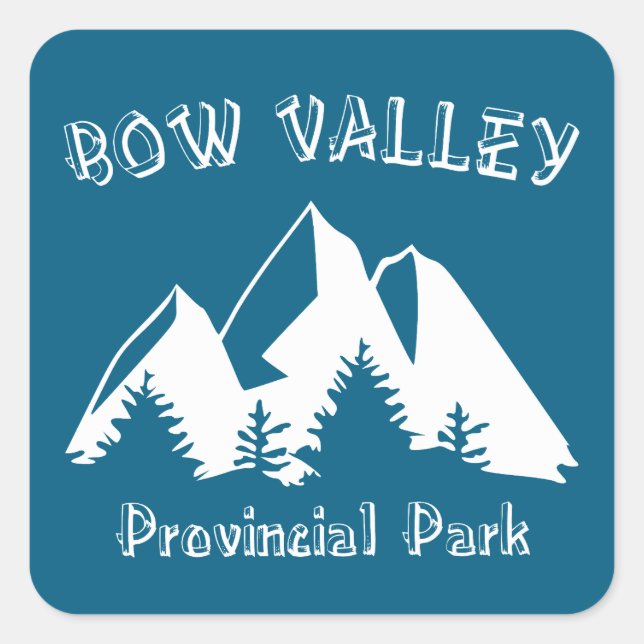 Sticker Carré Parc provincial de Bow Valley (Devant)