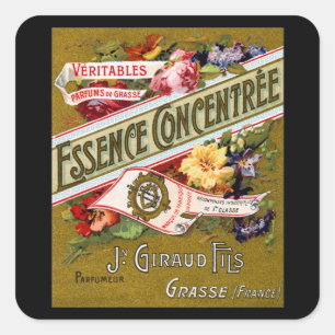 Sticker Carré Parfum 1915 de Français de Concentree d'essence