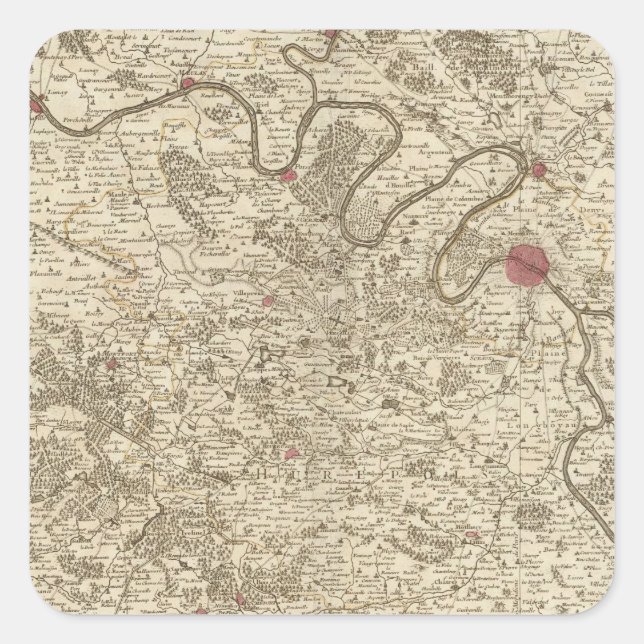 Sticker Carré Paris France (Devant)