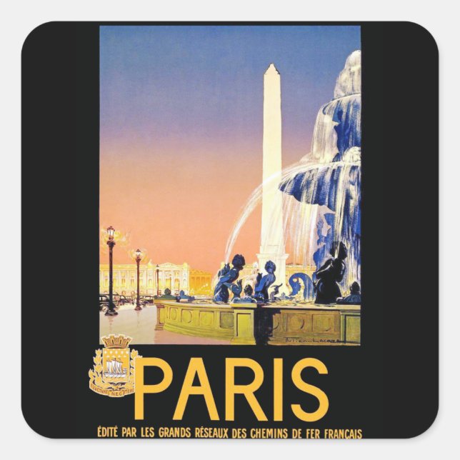 Sticker Carré Paris ~ Place de la Concorde (Devant)