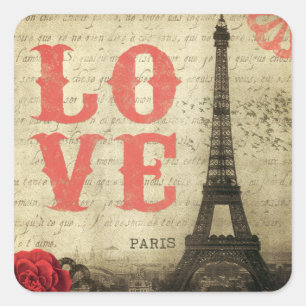 Sticker Carré Paris vintage