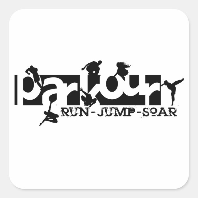 Sticker Carré Parkour (Devant)