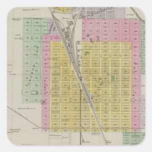 Sticker Carré Parsons, comté de Labette, Kansas