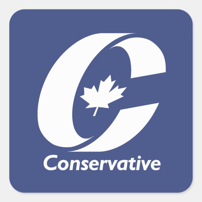 Sticker Carré Parti conservateur canadien (Devant)