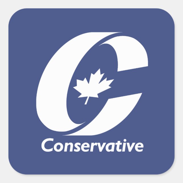 Sticker Carré Parti conservateur canadien (Devant)