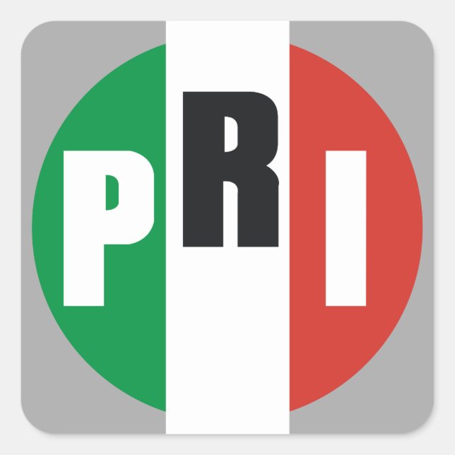 Sticker Carré Parti révolutionnaire institutionnel (Devant)