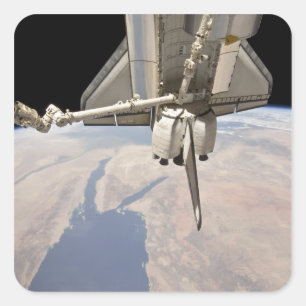 Sticker Carré Partie arrière de la navette spatiale ancrée