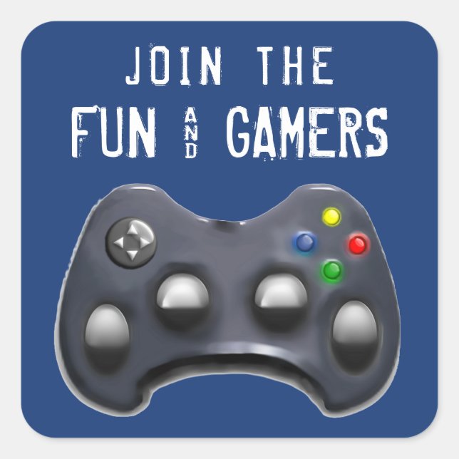 Sticker Carré partie de jeu vidéo (Devant)