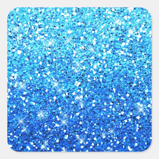 Sticker Carré Parties scintillant bleues Étincelles Texture (Devant)