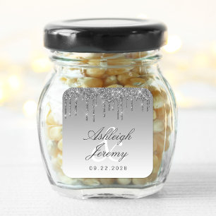 Sticker Carré Parties scintillant Driver Ombre Script Mariage ar