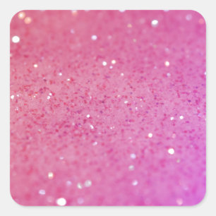Sticker Carré Parties scintillant rose chaud - brillant, étincel