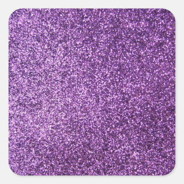 Sticker Carré Parties scintillant violet Faux (Devant)