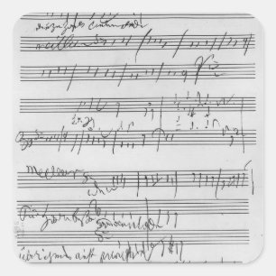 Sticker Carré Partition musicale manuscrite