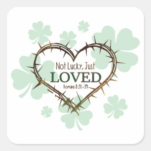 Sticker Carré PAS DE CHANCE JUSTE AIMÉ Christian St. Patrick's D