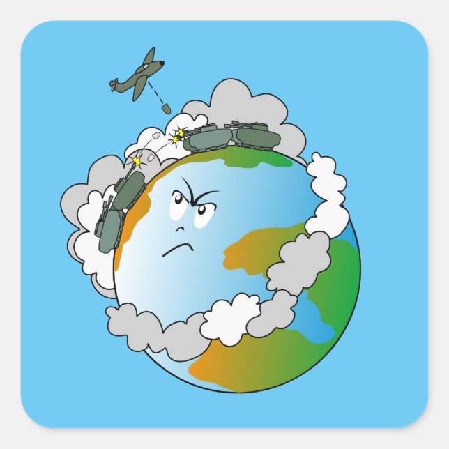 Sticker Carré Pas de guerre ! (Devant)