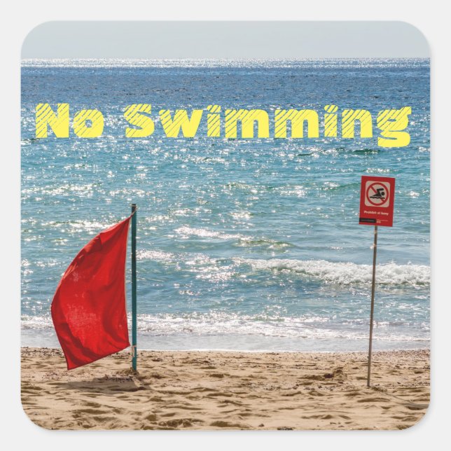 Sticker Carré Pas de natation (Devant)