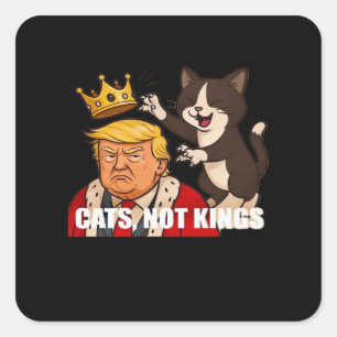 Sticker Carré Pas de rois Anti Chats Drôle Style Classique