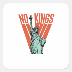 Sticker Carré Pas de rois Statue de protestation Classique améri