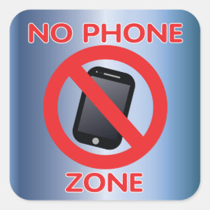 Sticker Carré Pas de zone téléphonique