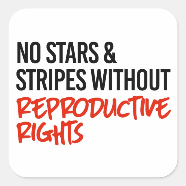 Sticker Carré Pas d'étoiles et de rayures sans droits reproducte (Devant)