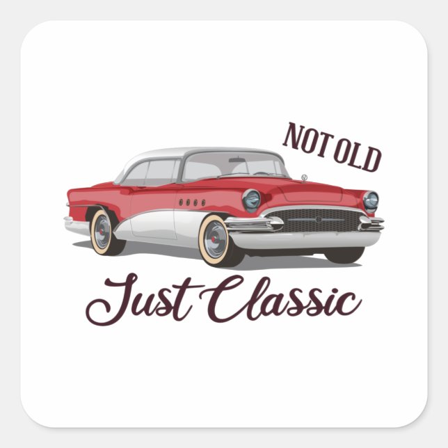 Sticker Carré Pas Vieux Classique (Devant)