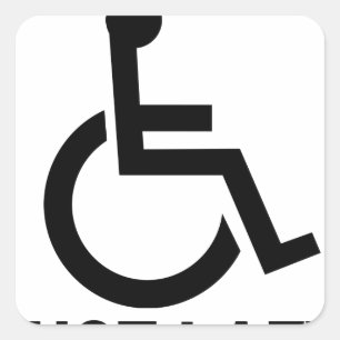 Sticker Carré Pas vraiment handicapé juste paresseux - drôle t-s