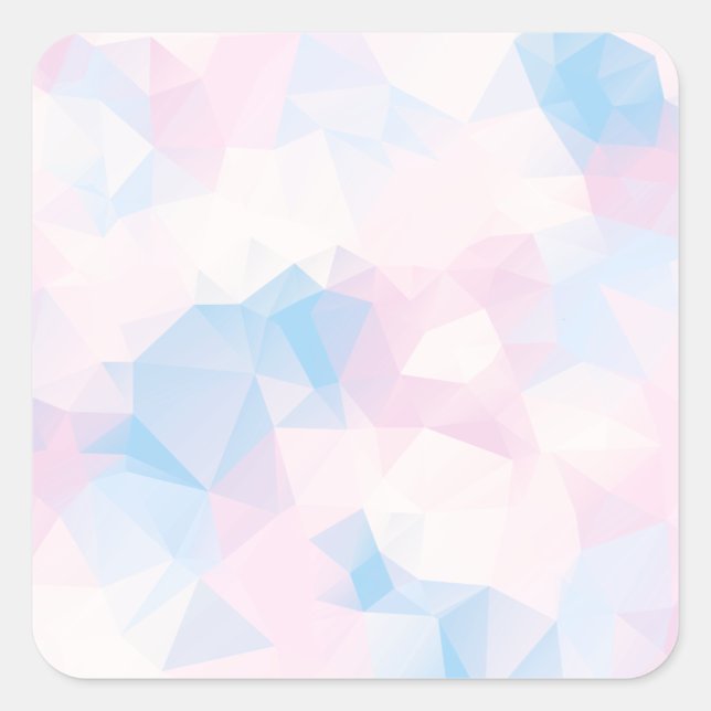 Sticker Carré Pastel Colors Low Poly (Devant)