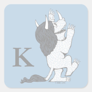 Sticker Carré Pastel Wild Thing   Ajouter votre initiale