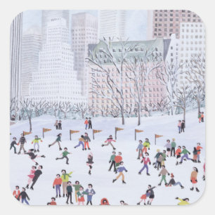 Sticker Carré Patinoire Central Park New York 1994